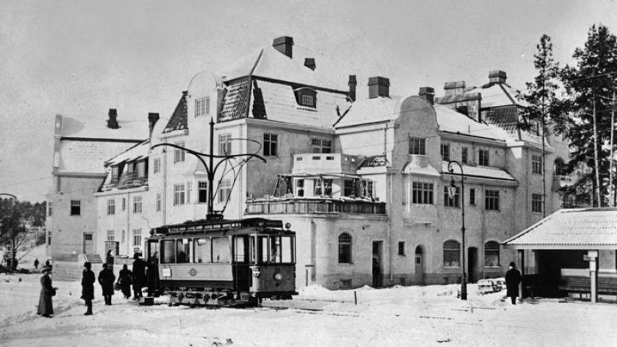Spårvagnens ändstation 1909